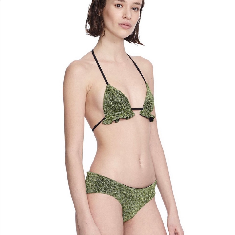 Alix NYC Green Glitter Bikini